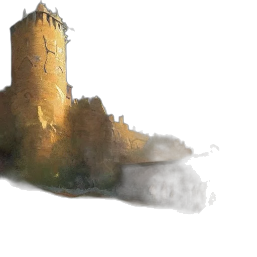 dragon, crown, building, sword transparent PNG cut-out