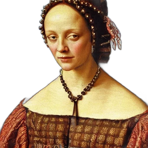 face, dress, jewelry, hat, photorealistic, oil painting, pixel art, 3d render transparent PNG cut-out