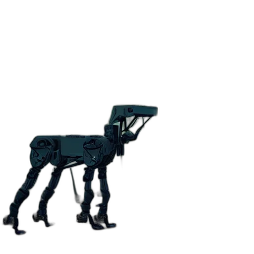 robot, animal, creature, weapon, 3d render, concept art, pixel art, cyberpunk transparent PNG cut-out