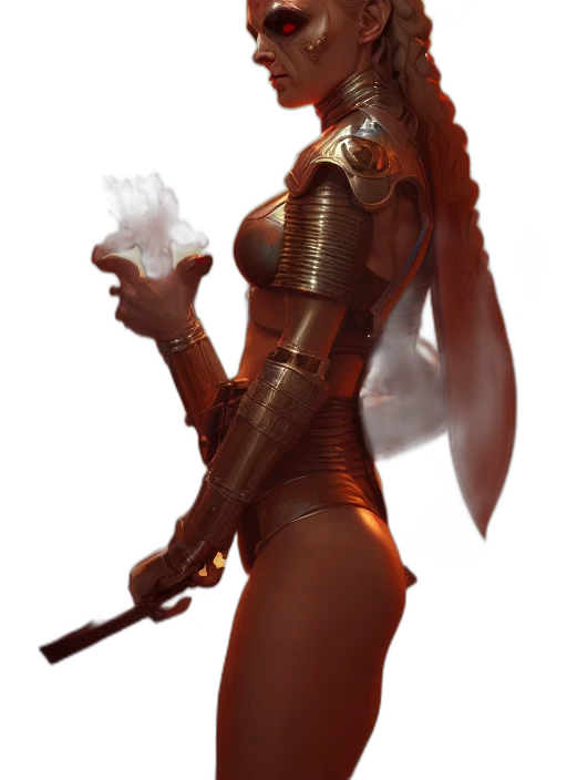 staff, weapon, sword, dress, concept art, fantasy art, comic book art, 3d render transparent PNG cut-out