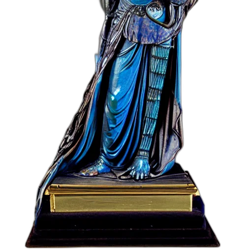 dress, jewelry, 3d render, blue, euterpe, votive, offering, black transparent PNG cut-out