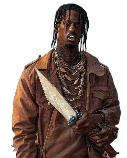 jacket, weapon, animal, jewelry, concept art, photorealistic, fantasy art, comic book art transparent PNG cut-out