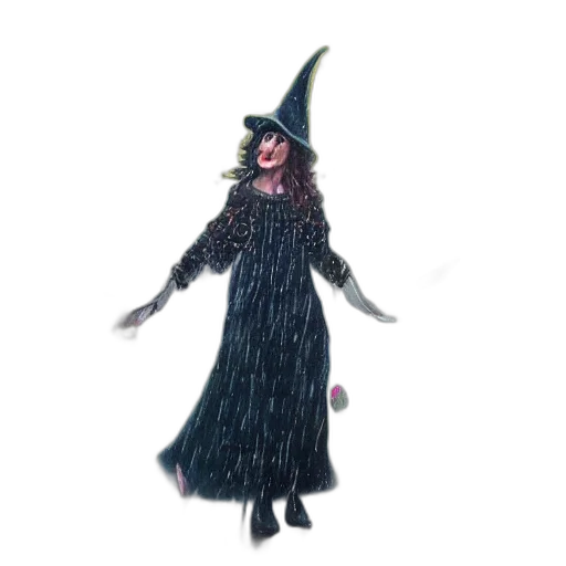 dress, hat, staff, creature, concept art, pixel art, fantasy art, 3d render transparent PNG cut-out