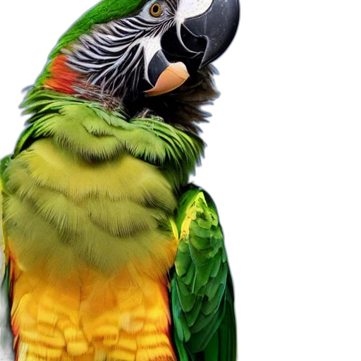 animal, jewelry, face, creature, photorealistic, 3d render, green, colorful transparent PNG cut-out