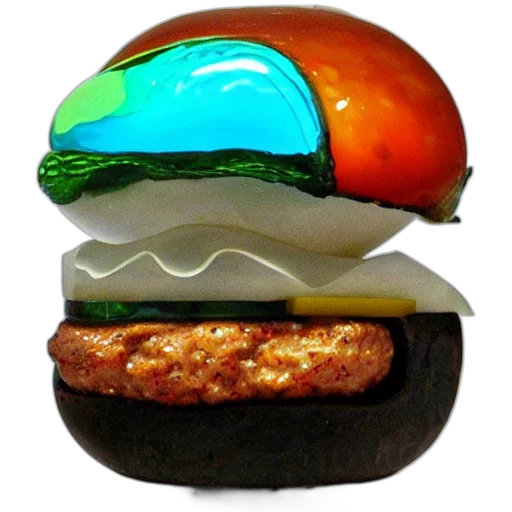 food, crown, 3d render, photorealistic transparent PNG cut-out