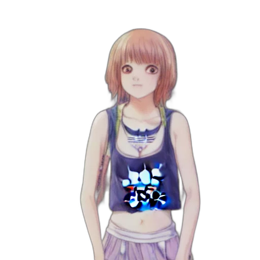 dress, staff, jewelry, robot, pixel art, anime, concept art, vaporwave transparent PNG cut-out