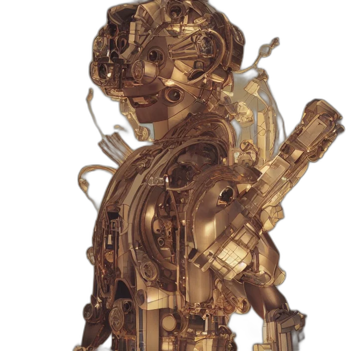 robot, weapon, staff, mask transparent PNG cut-out
