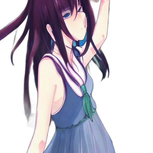 dress, staff, hat, weapon transparent PNG cut-out