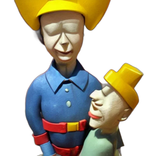 staff, hat, robot, 3d render transparent PNG cut-out