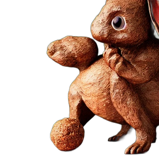 creature, animal, food, 3d render transparent PNG cut-out