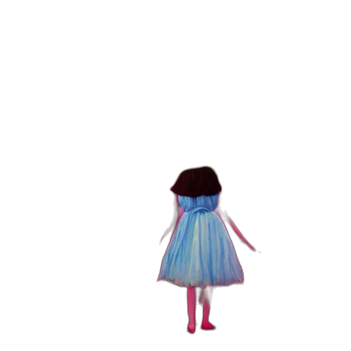 dress, hair, robot, creature transparent PNG cut-out