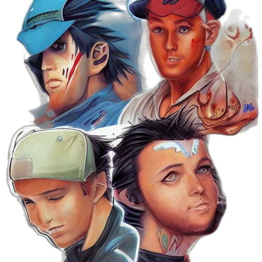hat, face, concept art, comic book art transparent PNG cut-out