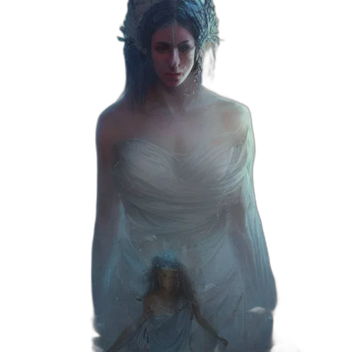 dress, crown, creature, jewelry, concept art, fantasy art, photorealistic, pixel art transparent PNG cut-out