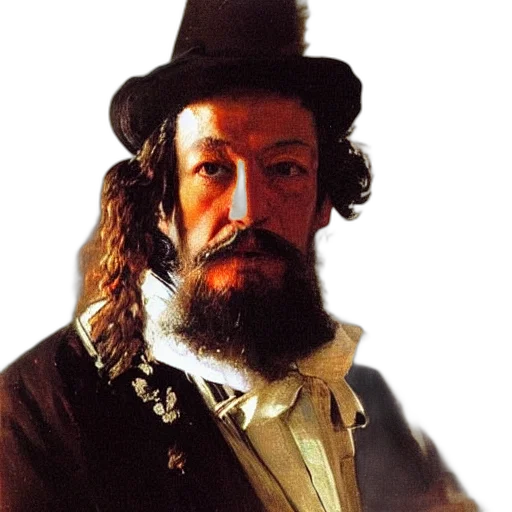 hat, staff, face, photorealistic, oil painting, nikolay, makovsky, salvador transparent PNG cut-out