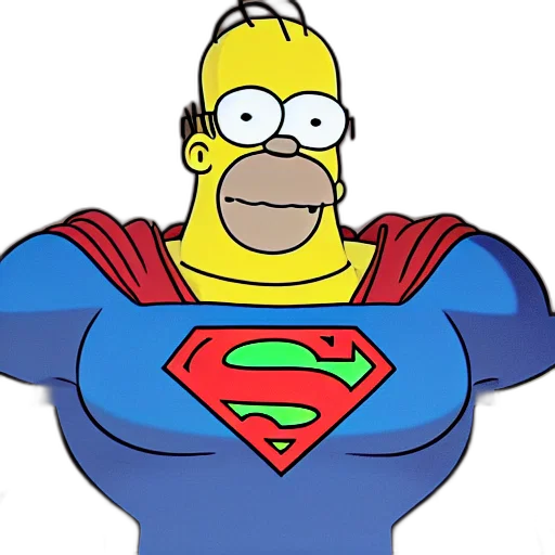 comic book art, cartoon, film, still, homer, simpson, superman, boys transparent PNG cut-out