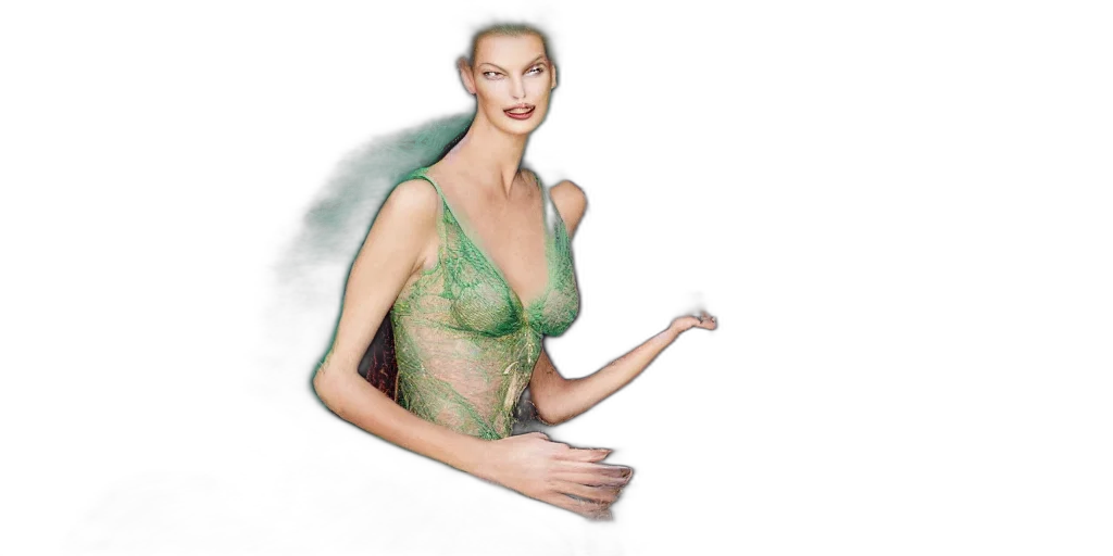 dress, jewelry, photorealistic, concept art, fantasy art, 3d render, underwater, green transparent PNG cut-out
