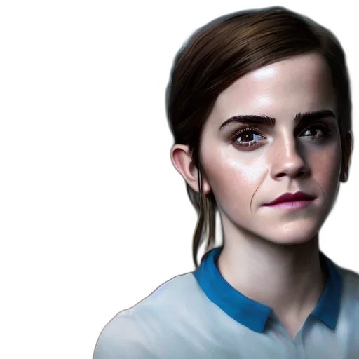face, photorealistic, concept art, fantasy art, comic book art, blue, portrait, emma transparent PNG cut-out
