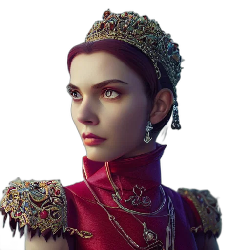 crown, jewelry, staff, face transparent PNG cut-out