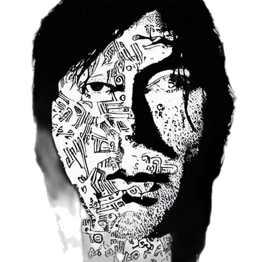 face, mask, robot, hair transparent PNG cut-out