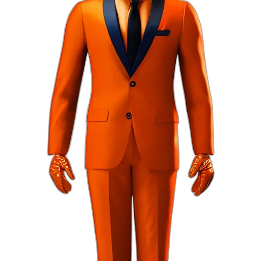 jacket, staff, robot, dress, 3d render, concept art, cartoon, neon transparent PNG cut-out