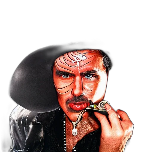 face, hat, jacket, jewelry transparent PNG cut-out