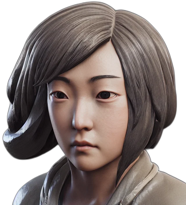 face, staff, mask, photorealistic, 3d render, concept art, anime, sculpture transparent PNG cut-out