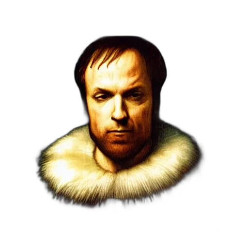 face, jacket, staff, crown transparent PNG cut-out