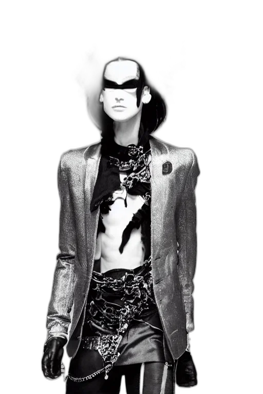 jacket, mask, comic book art, cyberpunk transparent PNG cut-out