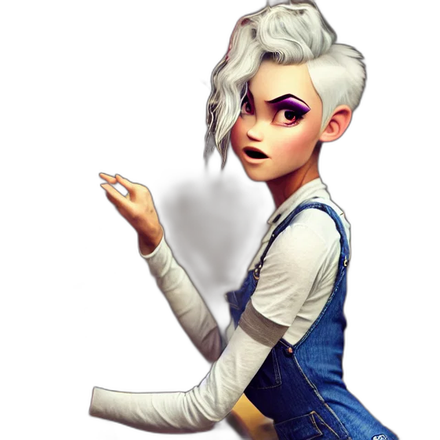 staff, face, concept art, fantasy art, 3d render, cartoon, full, body transparent PNG cut-out