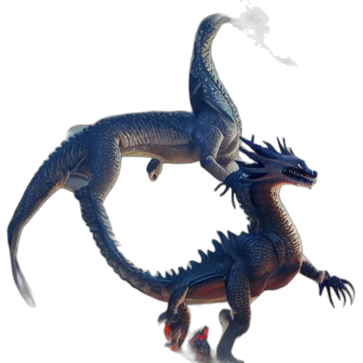 dragon, creature, animal, staff transparent PNG cut-out