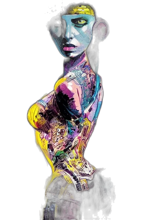 dress, jewelry, face, photorealistic, fantasy art, watercolor, comic book art, outer space transparent PNG cut-out