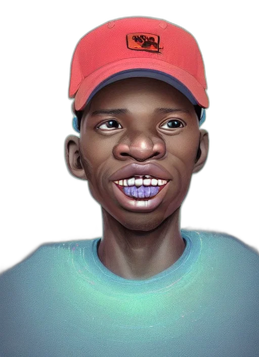 face, hat, creature, animal, photorealistic, cartoon, 3d render, concept art transparent PNG cut-out