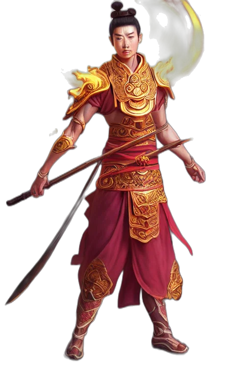 staff, sword, dragon, fantasy art, concept art, pixel art, 3d render, golden transparent PNG cut-out