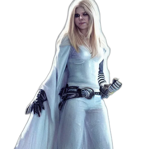 dress, sword, staff, concept art, fantasy art, comic book art, 3d render, blue transparent PNG cut-out