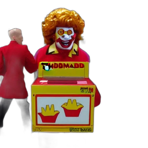 food, 3d render, concept art, ronald, mcdonald, steals, diamond, mall transparent PNG cut-out