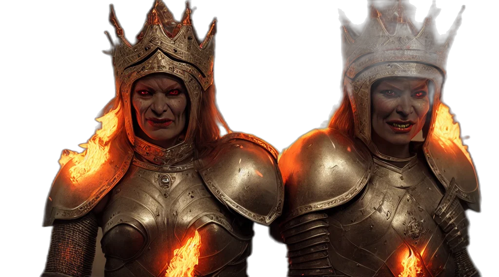 crown, concept art, 3d render, fantasy art, photorealistic, epic, portrait, female transparent PNG cut-out