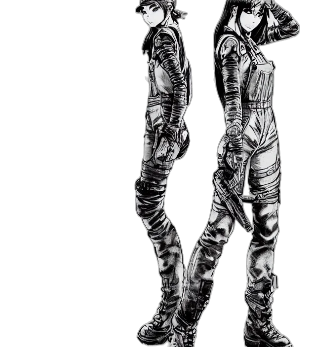 robot, jacket, mask, comic book art, concept art, pencil sketch, cartoon, outer space transparent PNG cut-out