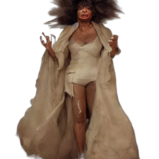 dress, hair, creature, concept art transparent PNG cut-out