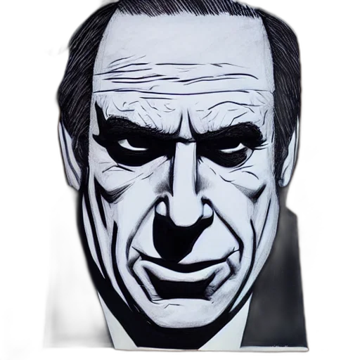 mask, face, comic book art, cartoon, photorealistic, bilateral, half, split transparent PNG cut-out