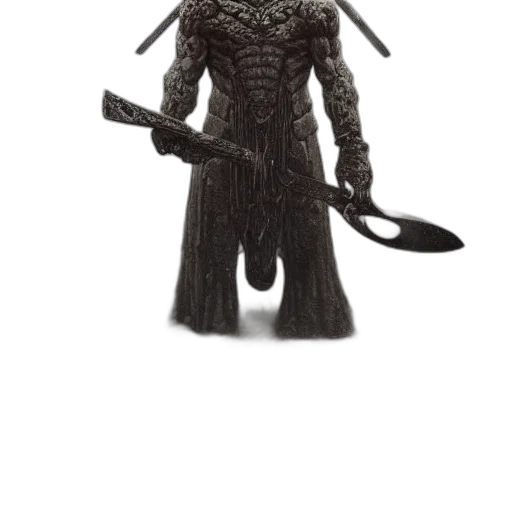 staff, creature, sword, weapon, concept art, 3d render, fantasy art, comic book art transparent PNG cut-out