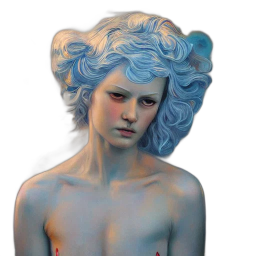 face, hair, crown, creature transparent PNG cut-out