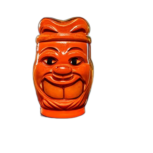 mask, face, bottle, crown, 3d render, closeup, photorealistic, photograph transparent PNG cut-out