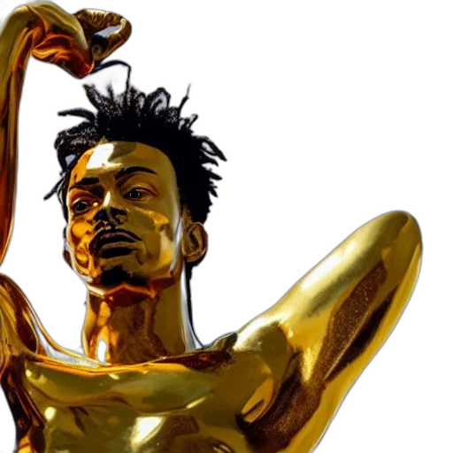 golden, giant, statue, playboy transparent PNG cut-out