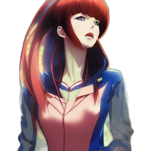 jacket, dress, face, hair transparent PNG cut-out