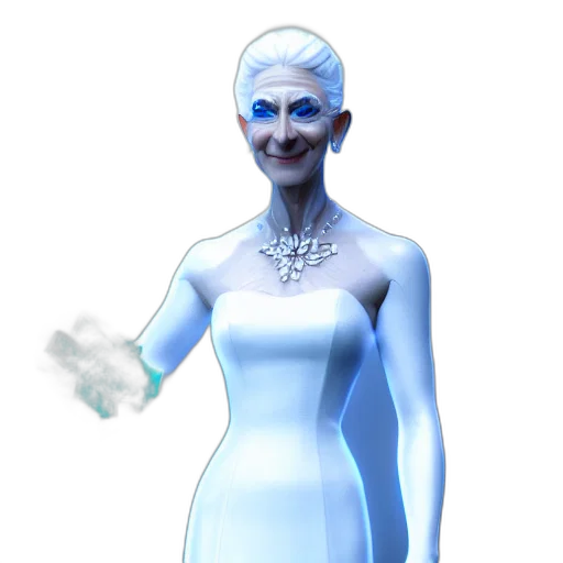 robot, dress, jewelry, staff transparent PNG cut-out