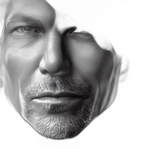face, mask, photorealistic, pencil sketch, 3d render, fantasy art, john, bon transparent PNG cut-out