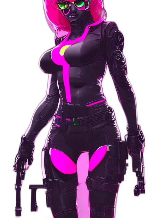 robot, weapon, jacket, cyberpunk transparent PNG cut-out