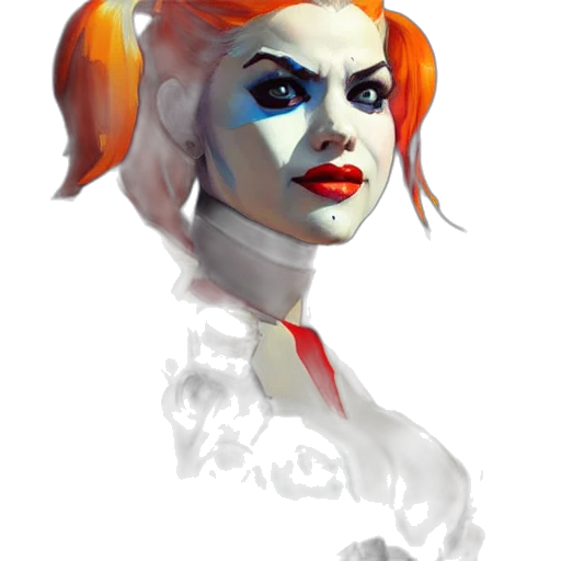 face, comic book art, concept art, fantasy art, photorealistic, red, colorful, blue transparent PNG cut-out