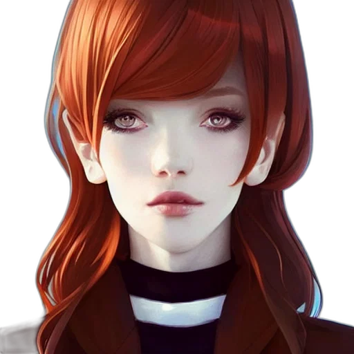 face, robot, fantasy art, concept art, anime, photorealistic, red, dark transparent PNG cut-out