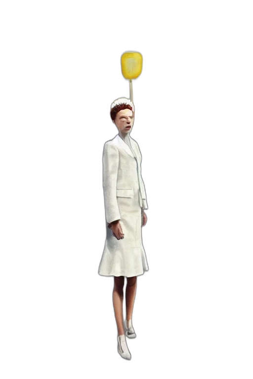 staff, umbrella, jacket, dress, concept art, 3d render, closeup, giant transparent PNG cut-out